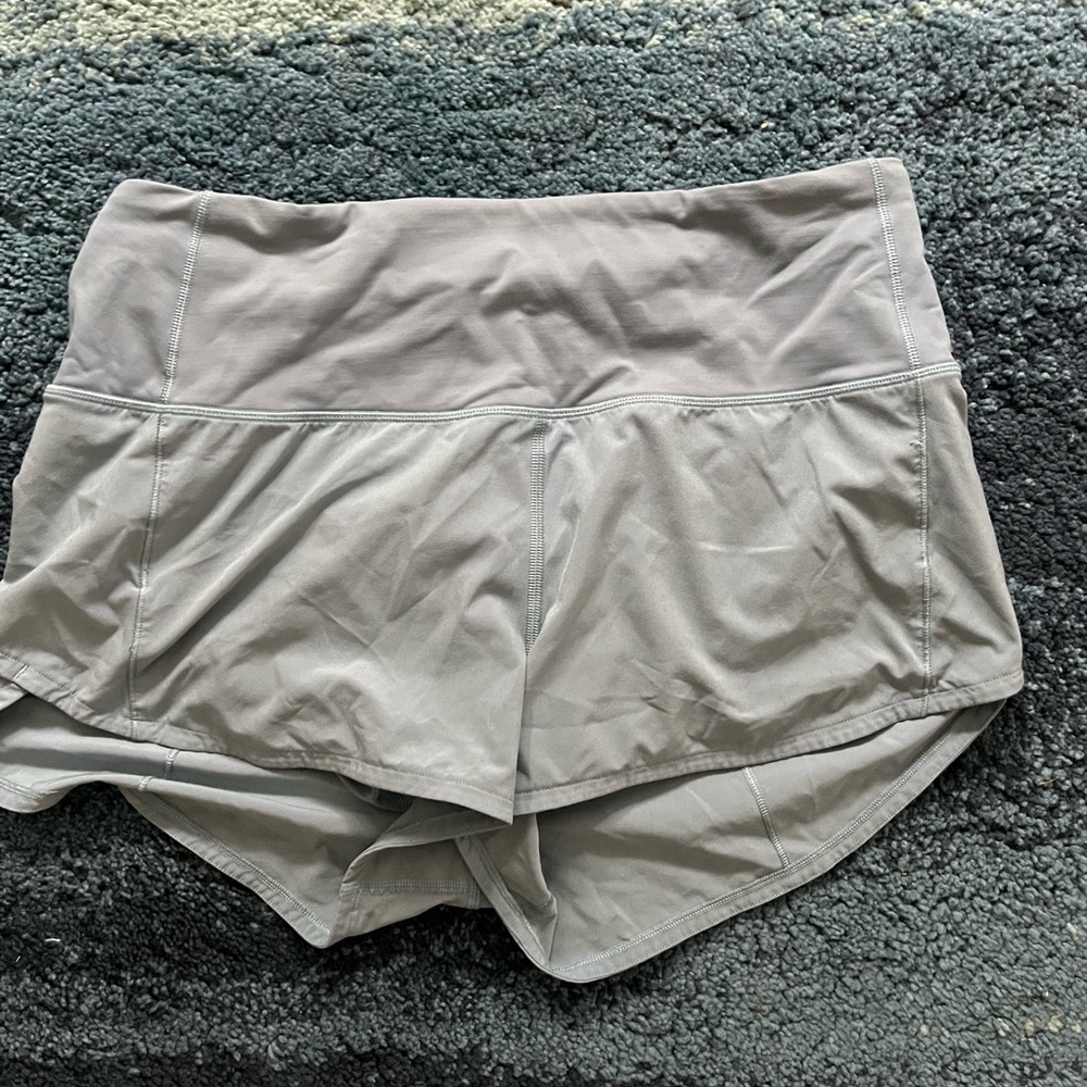 Lululemon high waist athletic shorts- light blue
